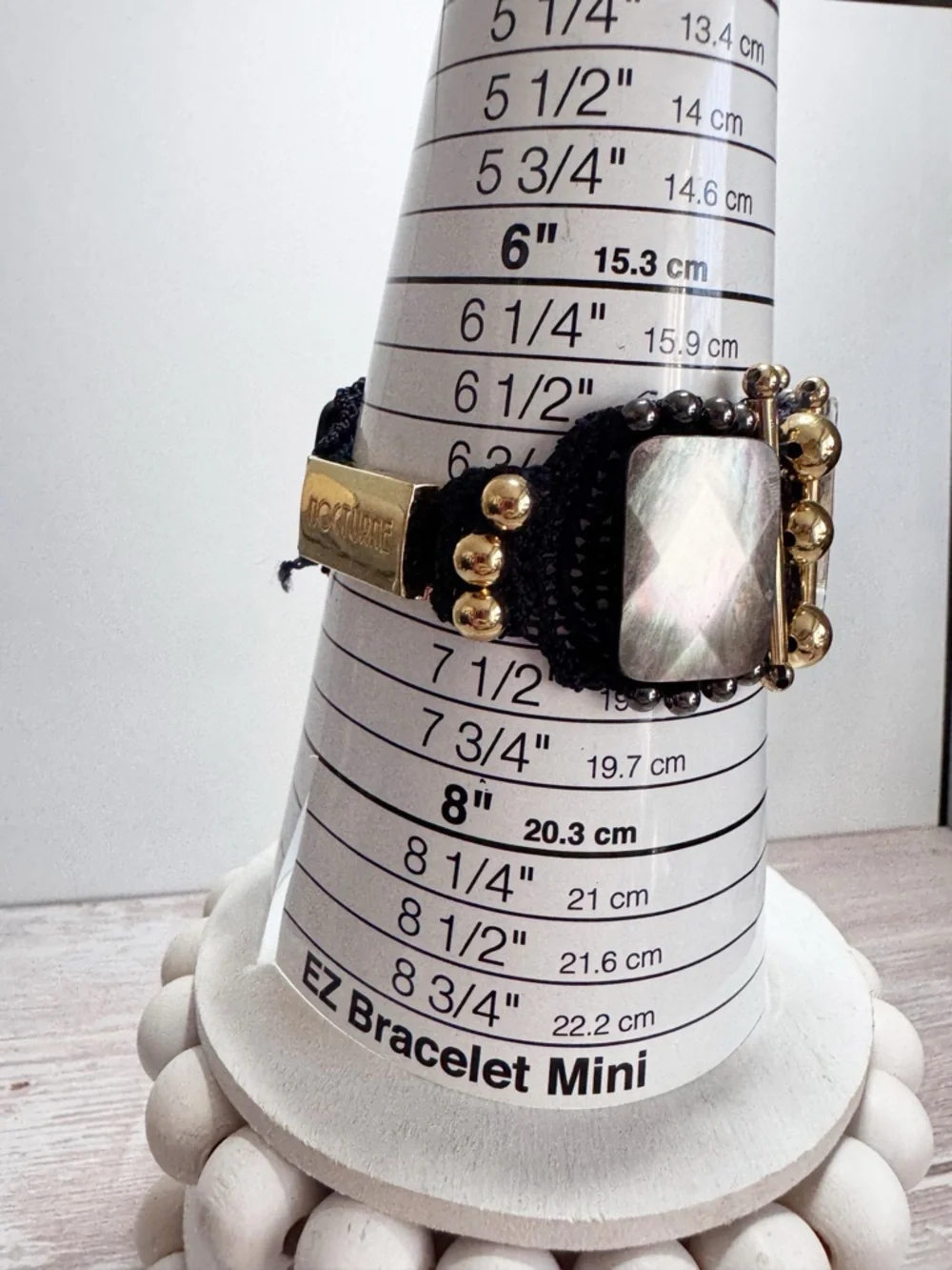 Nocturne chunky beaded Lisa bracelet gold tone bohemian